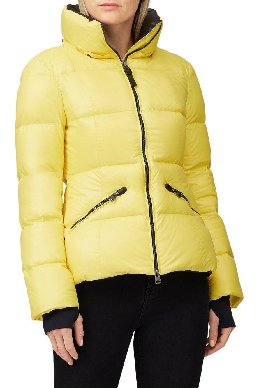 Mackage Madalyn Yellow Zip Up Hooded Puffer Jacket Size XS